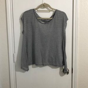 Striped Open Back T-Shirt